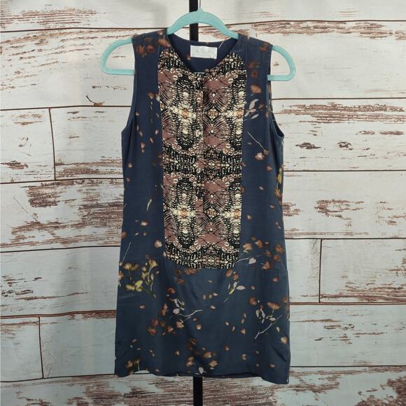 A.L.C ALC Sera Tux Sleeveless Silk Printed Mini Dress Size 2 - Picture 1 of 5